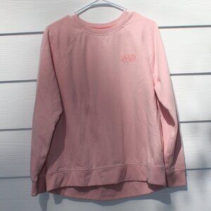 Ocean + Coast Soft Pink Raglan Crewneck Sweatshirt - Size M